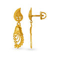 Luxurious 22 Karat Yellow Gold Beaded Paisley Drops,,hi-res 2