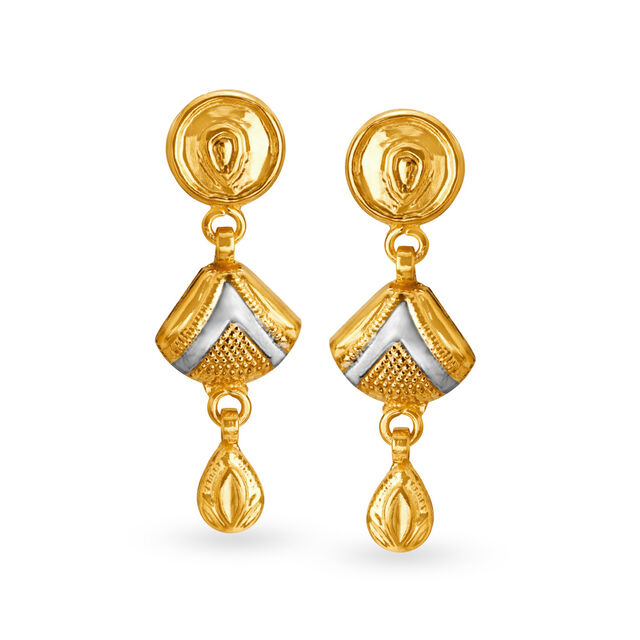 Modern 22 Karat Yellow Gold Trapezoidal Drops,,hi-res 