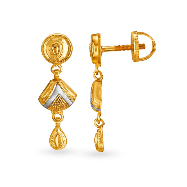 Modern 22 Karat Yellow Gold Trapezoidal Drops,,hi-res 2
