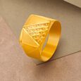 Mesmerizing 22 Karat Yellow Gold Etched Ring,,hi-res 