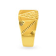 Mesmerizing 22 Karat Yellow Gold Etched Ring,,hi-res 5
