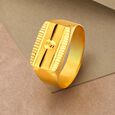 Geometric 22 Karat Yellow Gold Embossed Ring,,hi-res 