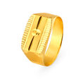 Geometric 22 Karat Yellow Gold Embossed Ring,,hi-res 2