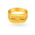 Geometric 22 Karat Yellow Gold Embossed Ring,,hi-res 3