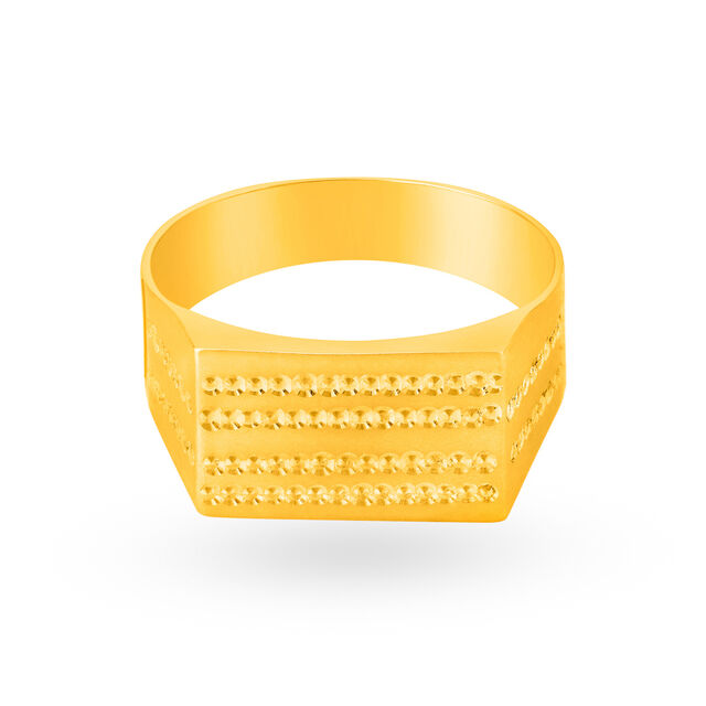Dashing 22 Karat Yellow Gold Embossed Ring,,hi-res
