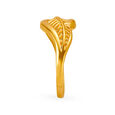 Eclectic 18 Karat Yellow Gold Leaf Finger Ring 3