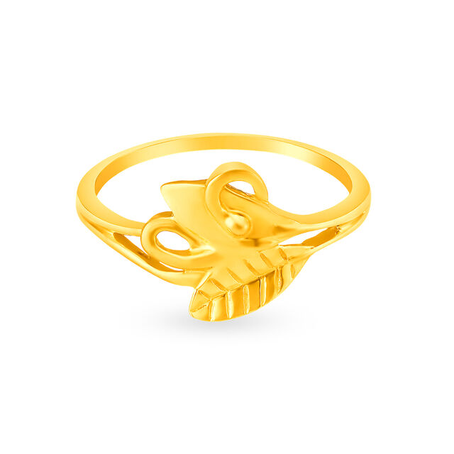 Whimsical 22 Karat Yellow Gold Floral Ring,,hi-res 2