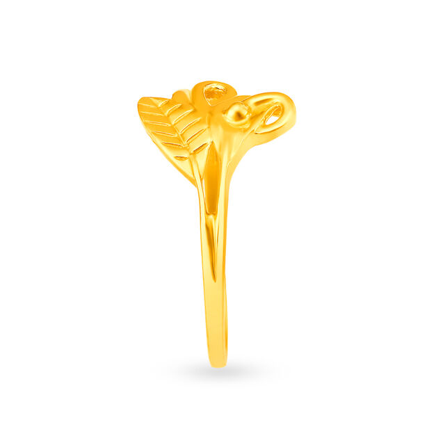 Whimsical 22 Karat Yellow Gold Floral Ring,,hi-res 3