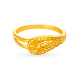 Artistic 18 Karat Yellow Gold Finger Ring 2