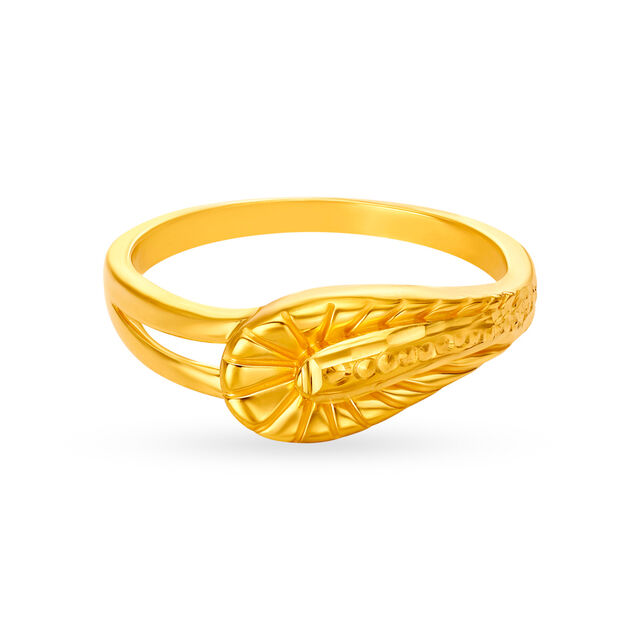 Artistic 18 Karat Yellow Gold Finger Ring 2