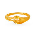 Eccentric 18 Karat Yellow Gold Beaded Finger Ring 2