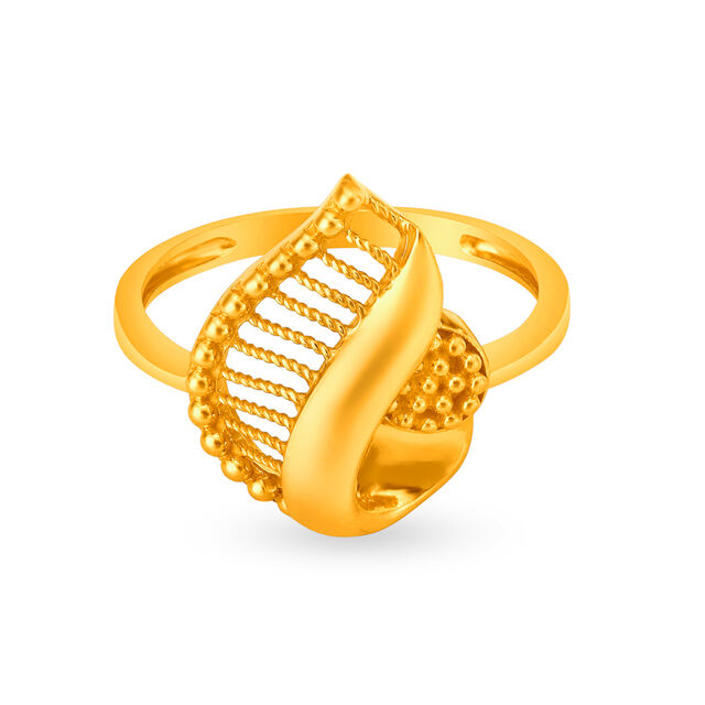 Regal Paisley 22 Karat Gold Finger Ring,,hi-res 2
