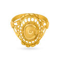 Dynamic Yellow Gold Oval Finger Ring,,hi-res 2