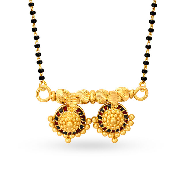 Traditional Gold Mangalsutra Pendant 