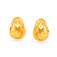 Glittering 22 Karat Yellow Gold Ovoid Studs 