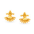 Tanishq 22 Karat Yellow Gold Stud Earrings 