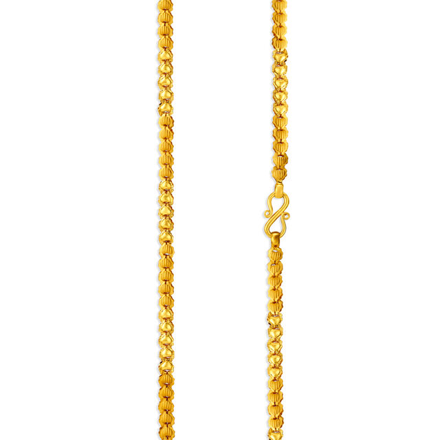 Handmade Hearts Gold Chain,,hi-res 2
