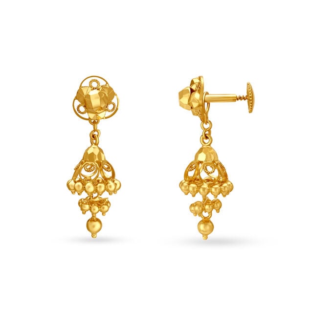 Regal Gold Drop Earrings,,hi-res 2