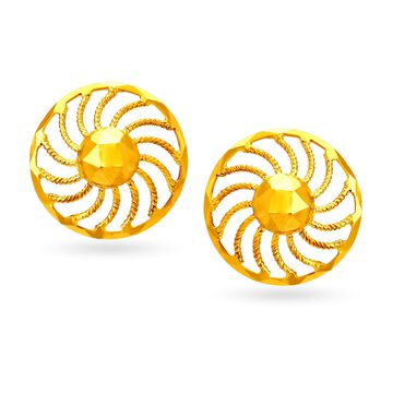 Tiered Gold Drop Earrings