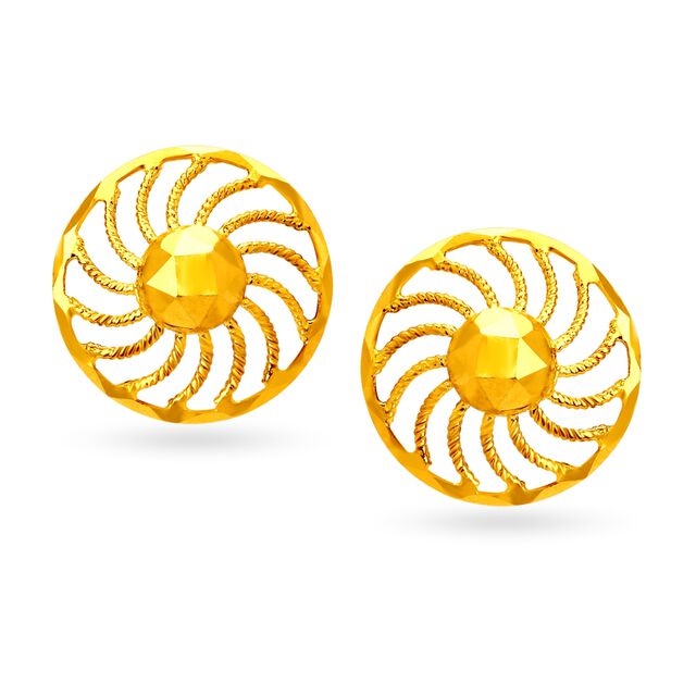 Tiered Gold Drop Earrings 
