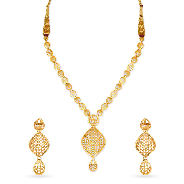 Hypnotic Gold Necklace Set,,hi-res