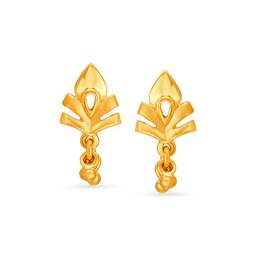 Artistic Fancy Traditional Gold Drop Earrings