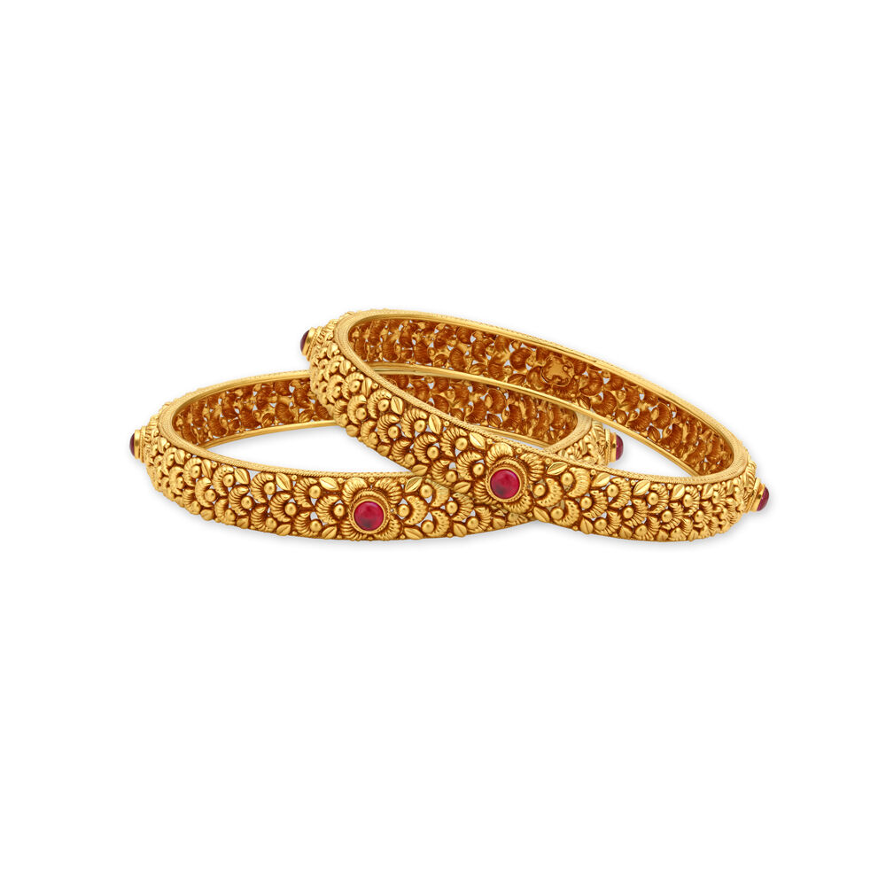Tanishq antique gold bangles sale