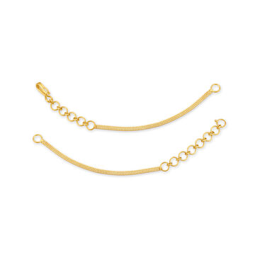 Minimal 22 Karat Yellow Gold Flat Back Chain
