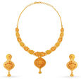 Arresting 22 Karat Yellow Gold Paisley Necklace And Earrings Set,,hi-res 