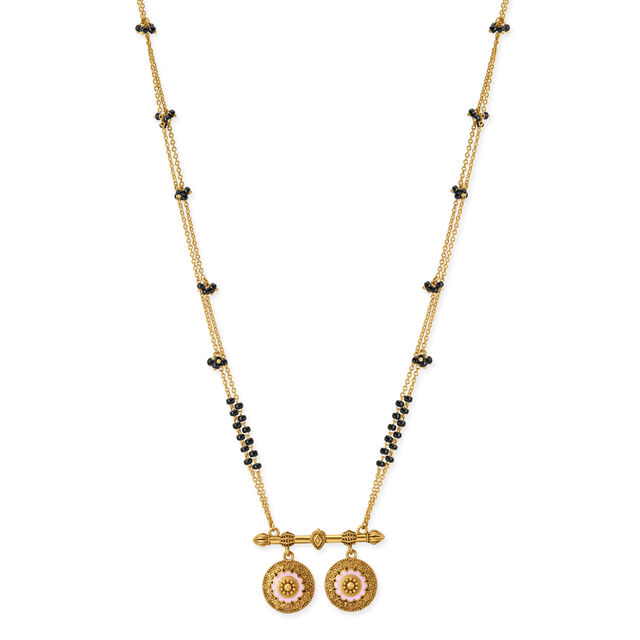 Pink Enamel Vati Mangalsutra 2