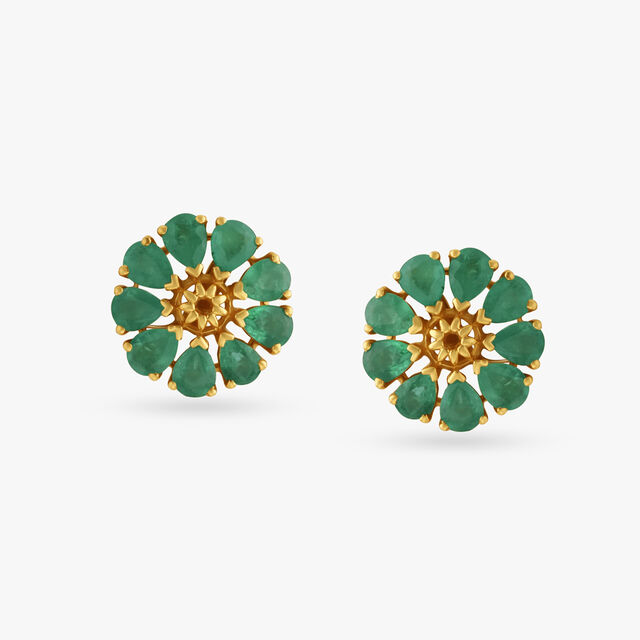 Majestic Ruby and Emerald Stud Earrings 3