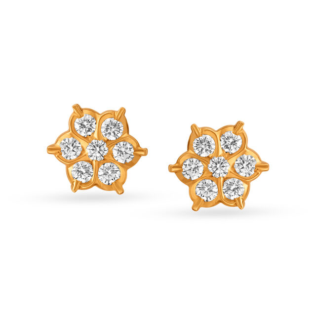 Timeless 7 Stone Diamond Stud Earrings 