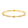 Shimmering Yellow Gold Diamond Wreath Bangle,,hi-res 
