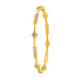 Shimmering Yellow Gold Diamond Wreath Bangle,,hi-res 2