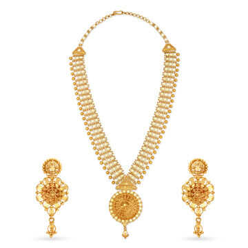 Dazzling Gold Necklace Set for the Gujarati Bride