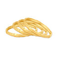 Traditional Yellow Gold Etched Bangles,,hi-res 