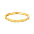 Traditional Yellow Gold Etched Bangles,,hi-res 2