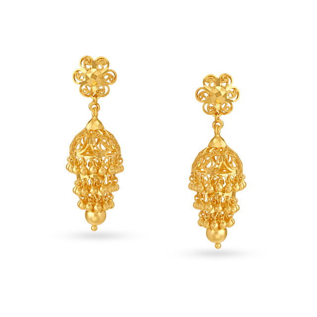 Majestic Artsy Jhumkas,,hi-res 