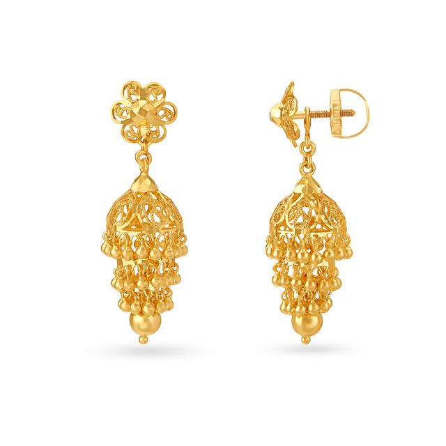 Majestic Artsy Jhumkas,,hi-res 2