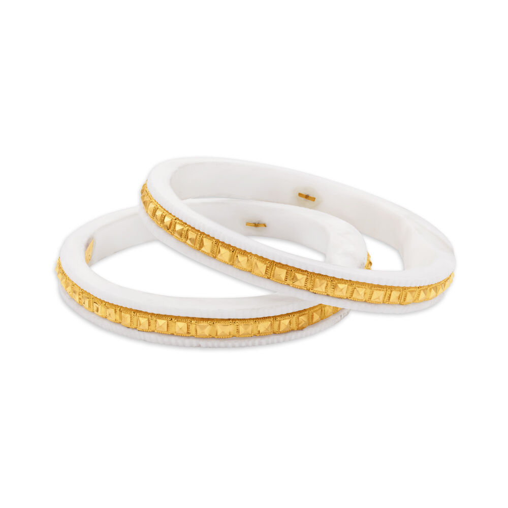 Buy Classic Gold Shankha Bangle at Best Price Tanishq UAE