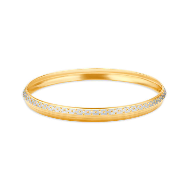 Dual Textured Gold Kada for Men 