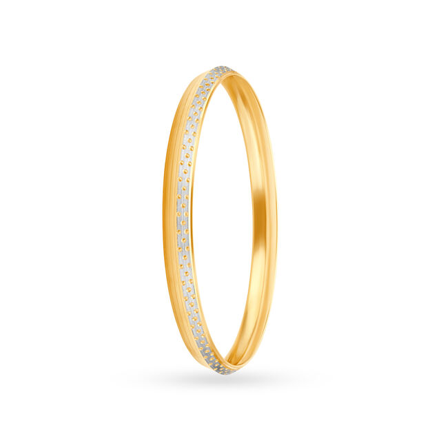 Dual Textured Gold Kada for Men 2