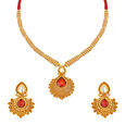 Tanishq Gold Pendant and Earrings Set,,hi-res 