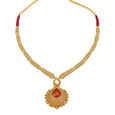 Tanishq Gold Pendant and Earrings Set,,hi-res 2