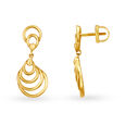Beautiful 22 Karat Yellow Gold Patterned Teardrop Drop Earrings,,hi-res 2