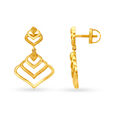 Picturesque 22 Karat Yellow Gold Tiered Danglers,,hi-res 2