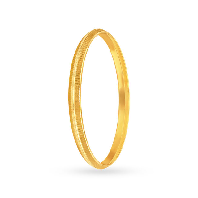 Textured Gold Kada For Men 2