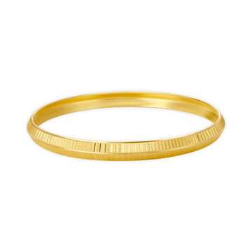 Luxurious Yellow Gold Striated Kada