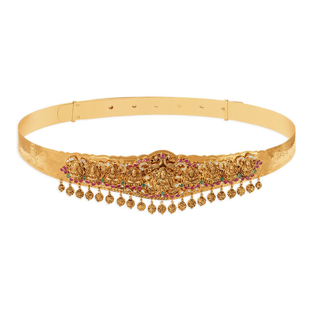 Buy Divine Gold Goddess Lakshmi Waist Belt for the South Indian