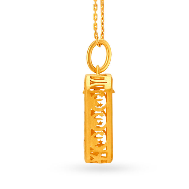 Devotional Islamic Gold Pendant 3